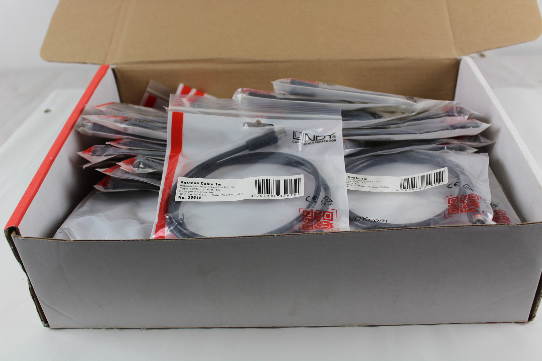 Image of Joblot Lindy Antenna Cables male to male x 38