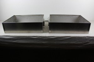 Thumbnail image of 2 Heavy Duty Stainless Steel Planters with sturdy handles 49x39x14cm  Upcycled  