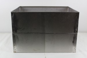 Thumbnail image of 2 Large Heavy Duty Stainless Steel Planters with handles 43x40x16cm Upcycled