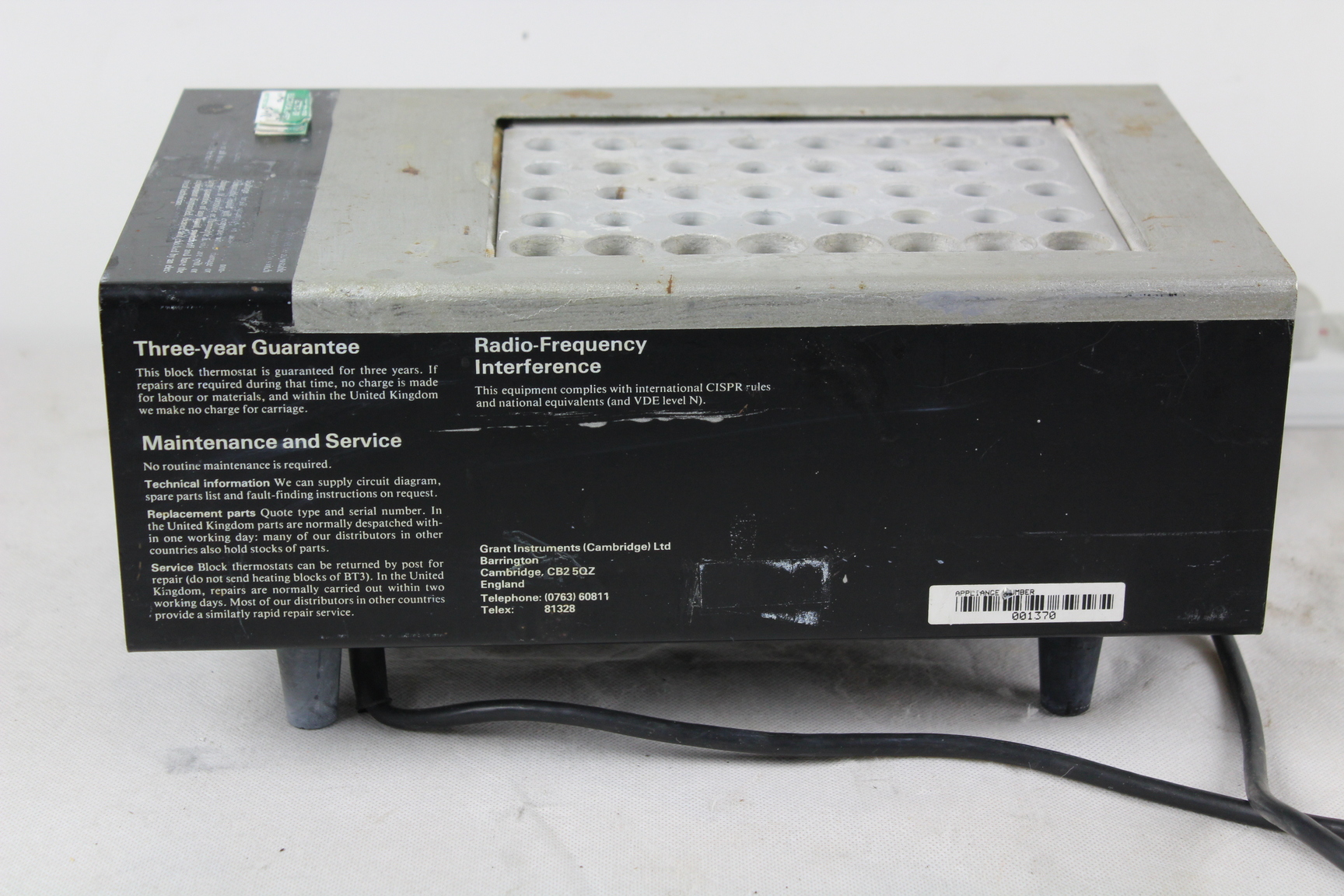 Image of Grant Thermostat Heat Block dry plate hot lab dri-bath incubator heater high low