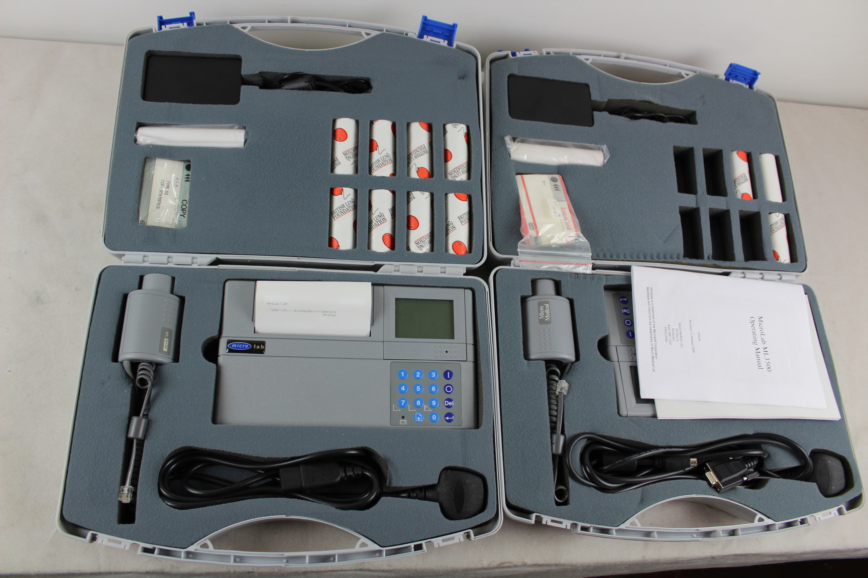 2 x MicroLab ML3500 Spirometers With Software