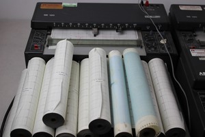 Thumbnail image of Lot of 5 BBC Goerz Metrawatt SE 120 Chart Recorder - 2 Channel + 20 rolls Paper