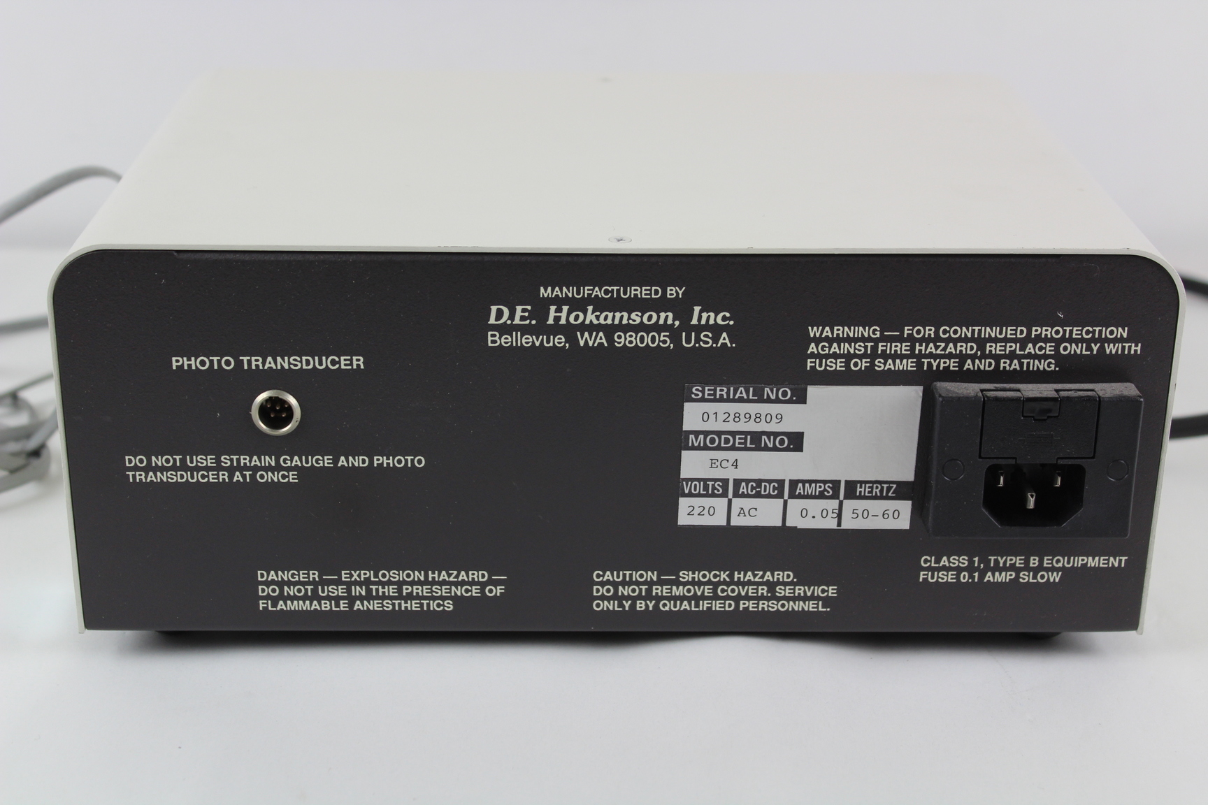 Image of Hokanson EC 4 Plethysmograph Medical Laboratory Equipment