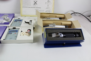 Thumbnail image of Lot of 3 x Atago Hand Refractometer + 2 x Camlab Pocket pH Meter