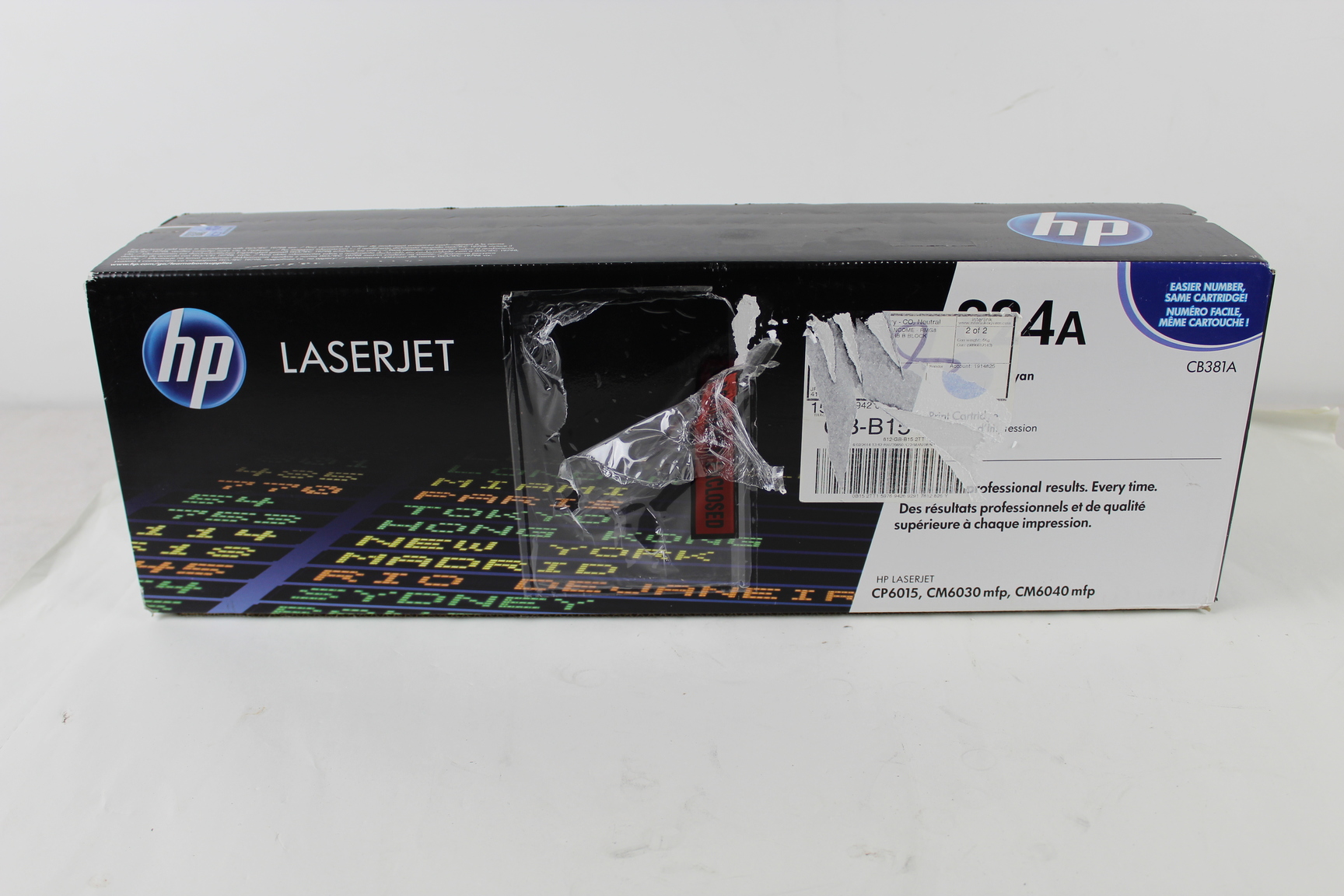 Image of Genuine HP 824A (CB381A) Cyan LaserJet Printer Cartridge Blue Toner BNIB