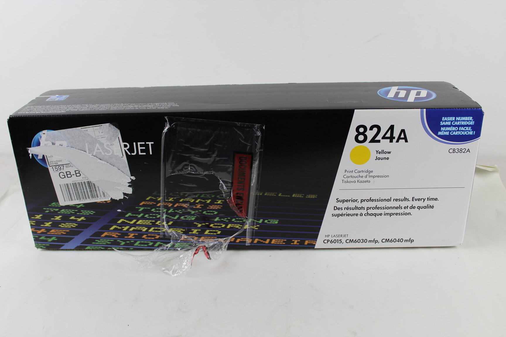 Image of Genuine HP 824A (CB382A) Jaune LaserJet Printer Cartridge Yellow Toner BNIB