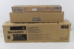 Thumbnail image of Lot of Sharp AR-455T Black Toner MX-31GRSA Drum MX-310MK Main Charger Kit