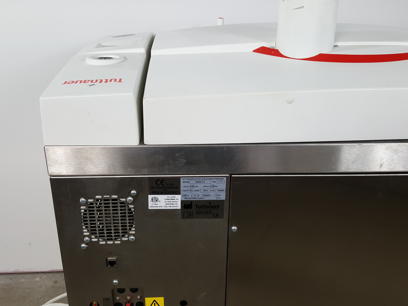 Image of Tuttnauer Vertical Laboratory Autoclave 5050ELV D Steriliser Lab 110L Faulty