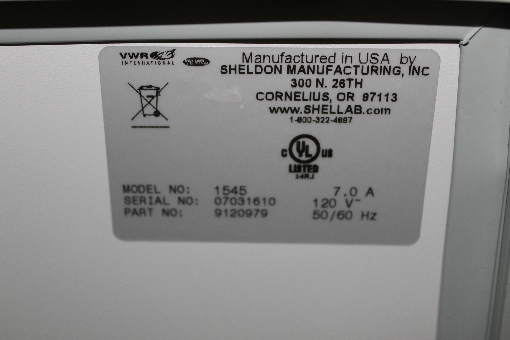 Image of VWR 1535 Digital Warm Air Incubator Laboratory Scientific  