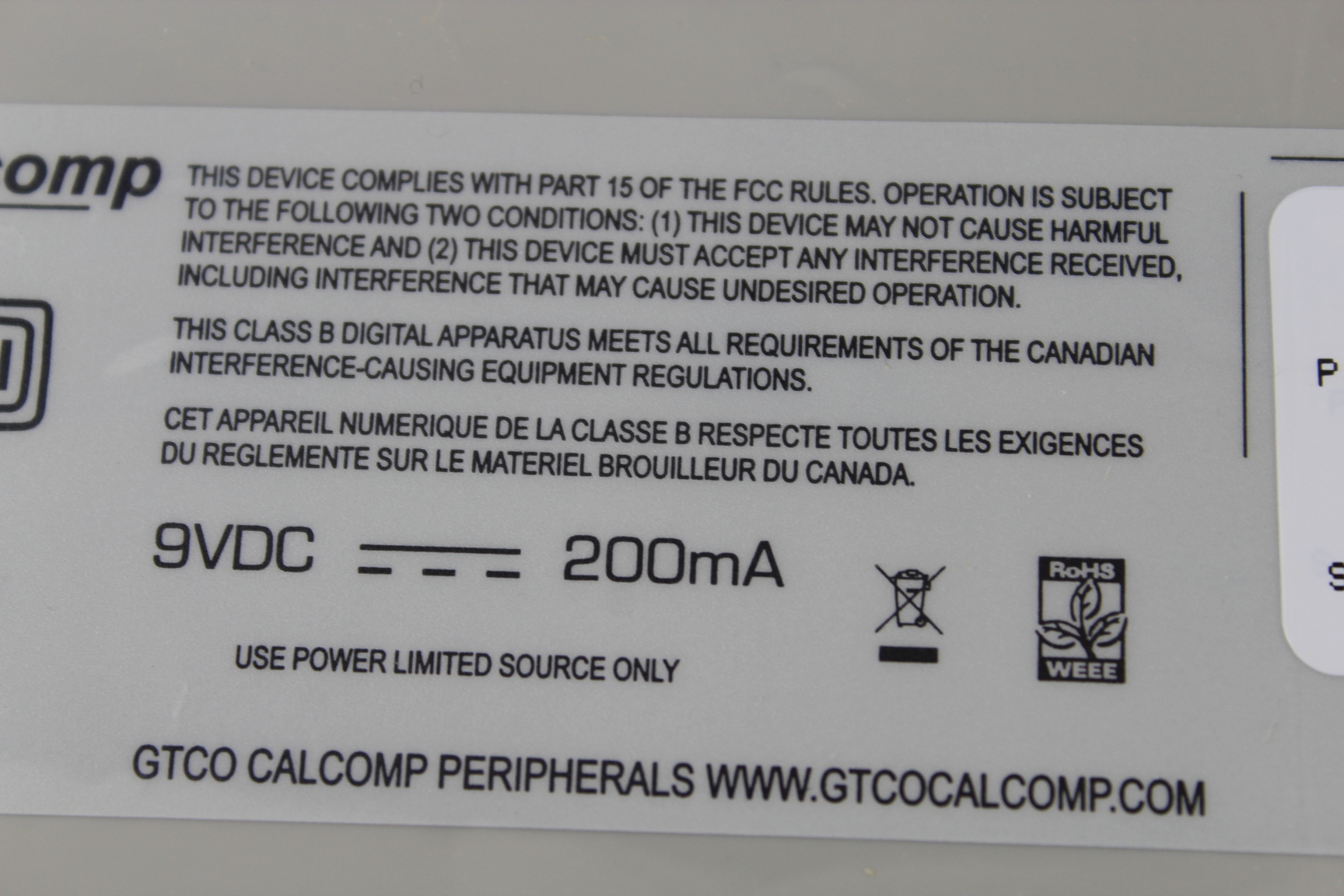 Image of Brand New GTCO Calcomp DrawingBoard VI 12" X 12" Model DB6 1212 SN PB61101121669