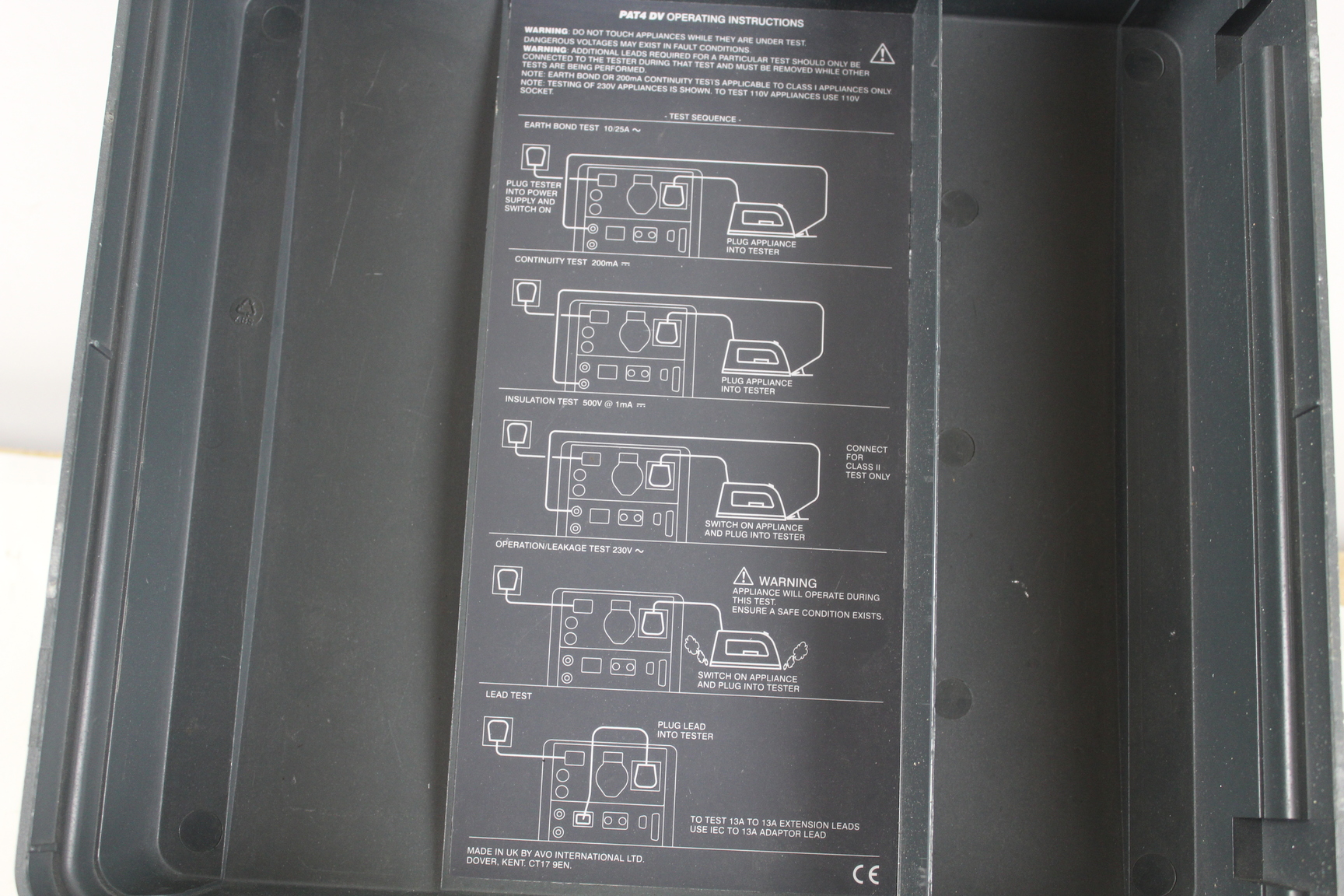 Image of Avo Megger PAT4 DV Portable Appliance Tester PAT Testing