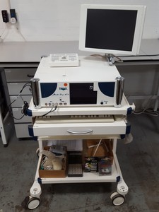 Thumbnail image of DWL Multi Dop X4 Doppler Ultrasound Sonograph Machine X4-RC Screen w/ Trolley