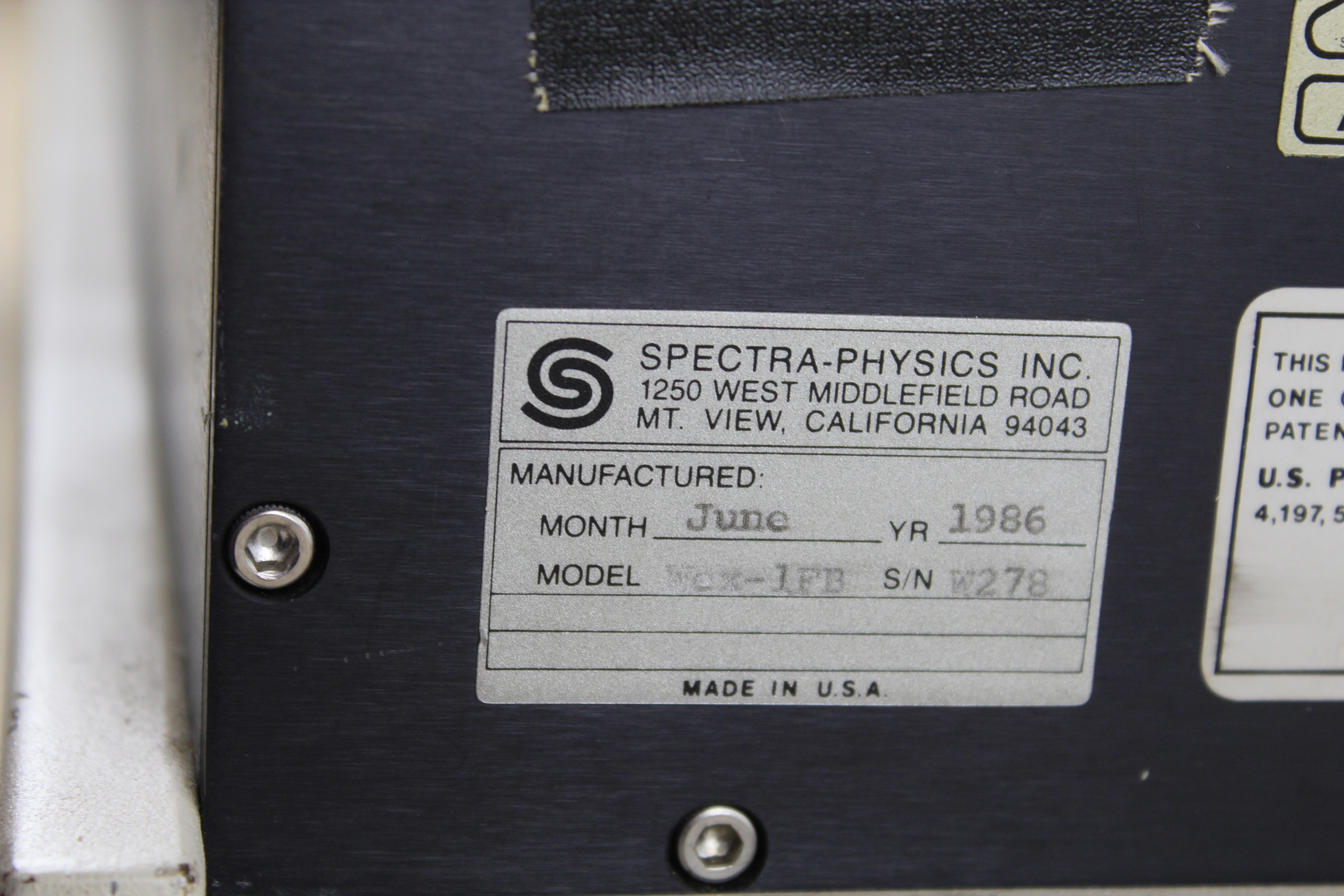 Image of Quantra-Ray Laser Enclosure With No Laser Laboratory 