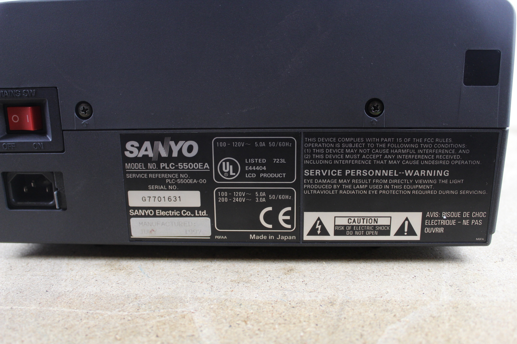 Image of Brand New Sanyo Multimedia ProX PLC-5500EA Projector