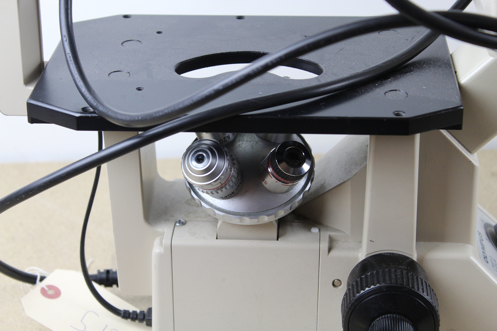 Image of Faulty Olympus CK2 Micrscope W/ 4 Objectives Inc Olympus T 2 40, SPLan 4PL 0.13