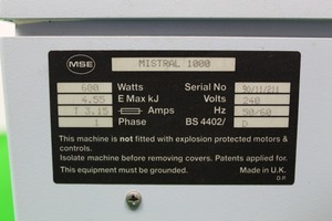Thumbnail image of MSE Mistral 1000 Benchtop Centrifuge Laboratory Equipment Faulty Spares/Repair