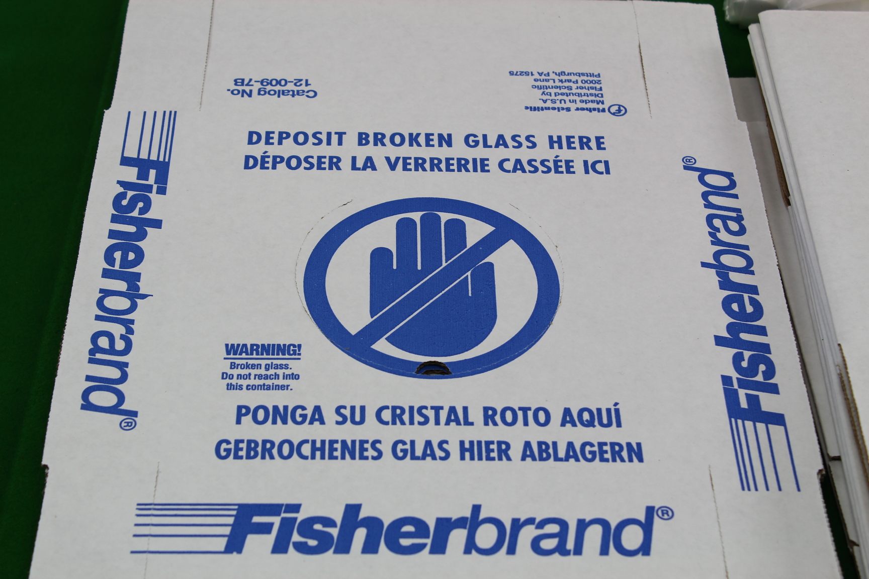 Image of 36 Fisher Scientific Glass Disposal Boxes, Bench Model; 12-009-7B Brand New 