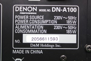 Thumbnail image of Denon Professional Integrated Amplifier DN-A 100 Hi Fi Audio Equipment