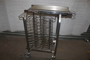 Thumbnail image of 3 Stainless Steel Commercial Kitchen Plate Rack Holders 20 Per Trolley