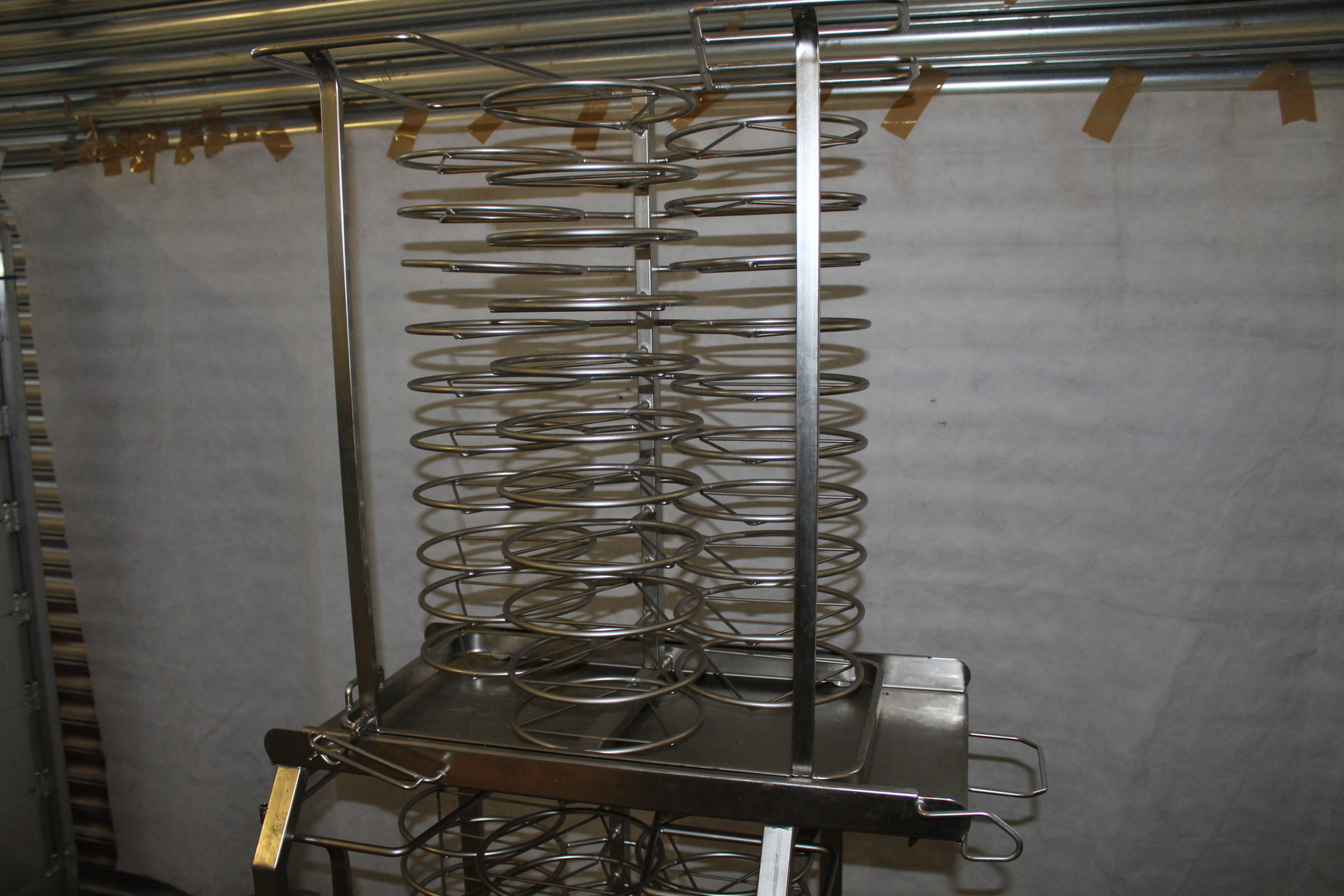 Image of 3 Stainless Steel Commercial Kitchen Plate Rack Holders 20 Per Trolley