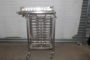 Thumbnail image of 3 Stainless Steel Commercial Kitchen Plate Rack Holders 20 Per Trolley