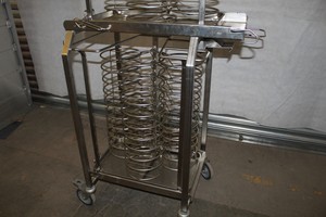 Thumbnail image of 3 Stainless Steel Commercial Kitchen Plate Rack Holders 20 Per Trolley