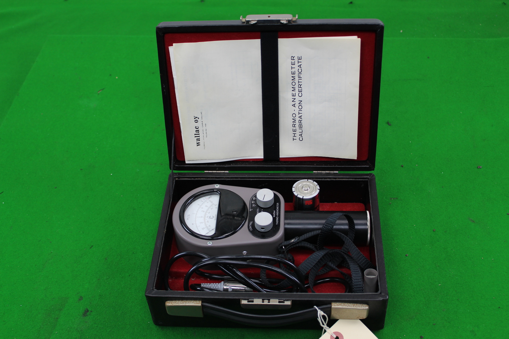 Image of Wallac Thermo Anemometer Calibration Certificate Degrees Laboratory