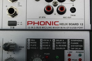 Thumbnail image of Phonic Helix Board 12 Mixer, 12-IN 2-BUS MIC/Line Mixer W/16-EFX/USB Port