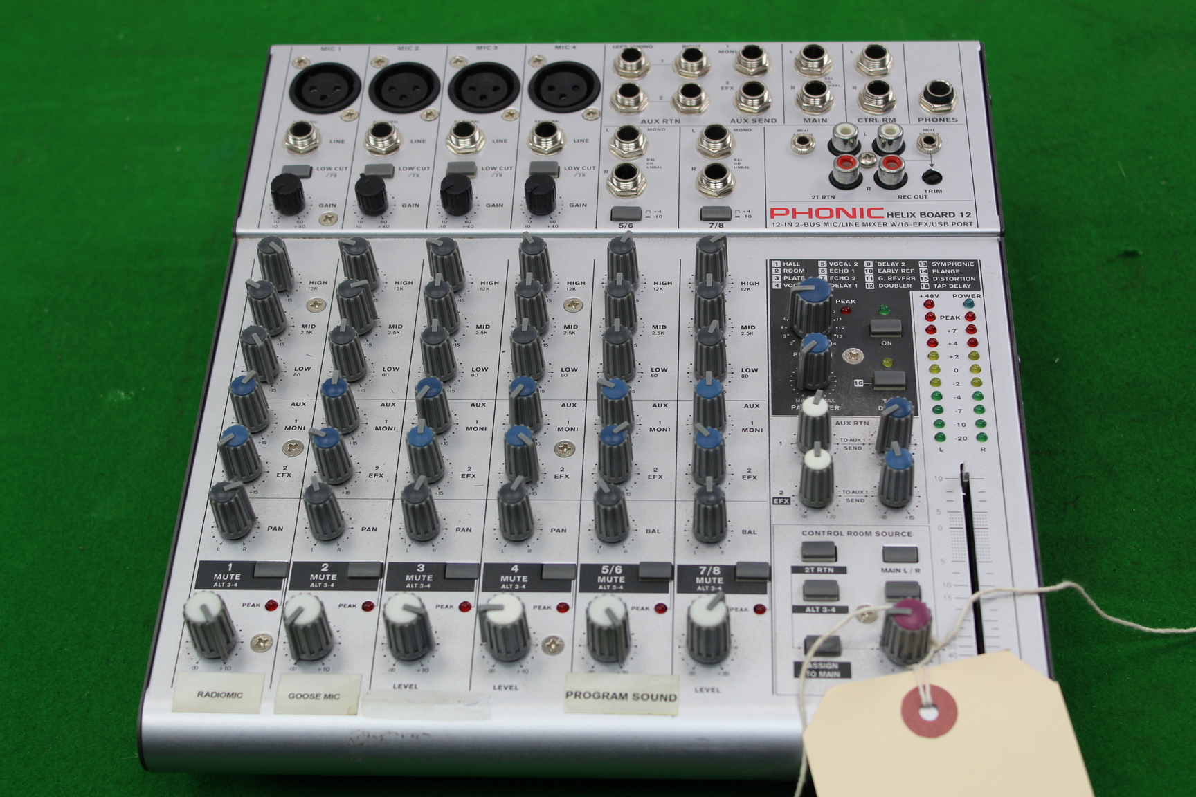 Image of Phonic Helix Board 12 Mixer, 12-IN 2-BUS MIC/Line Mixer W/16-EFX/USB Port