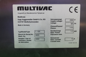 Thumbnail image of Multivac Vacuum Packer C100 Professional Vacuum Packer - Faulty