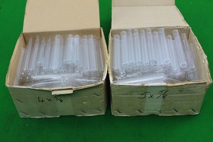 Thumbnail image of 2 x Boxes (150 Pieces per box)Pyrex Bacteriological Test Tubes Rimless 4" x 5/8"