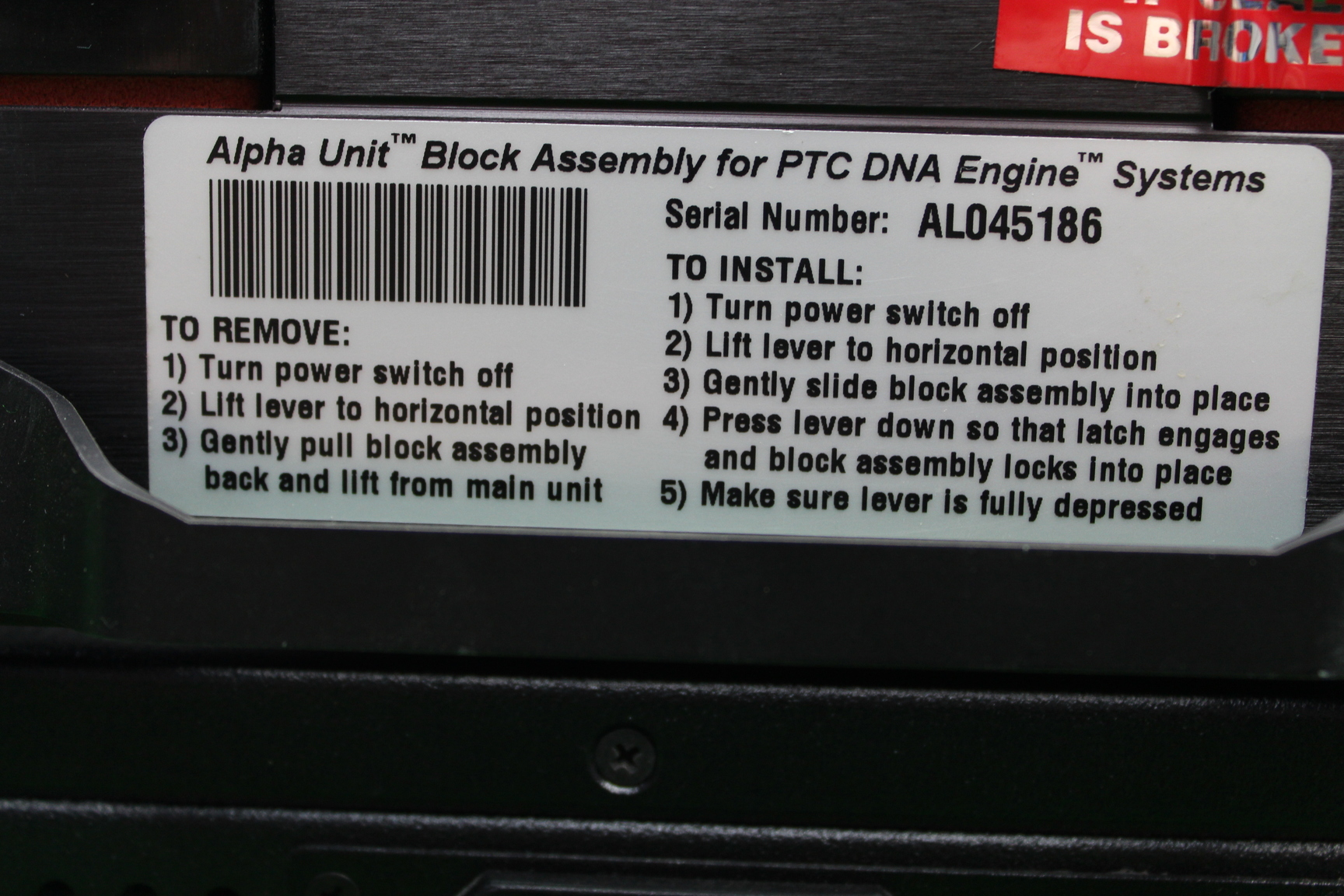 Image of MJ Research Peltier Thermal Cycler DNA Teste