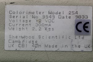 Thumbnail image of Sherwood Colorimeter Model 254 Laboratory