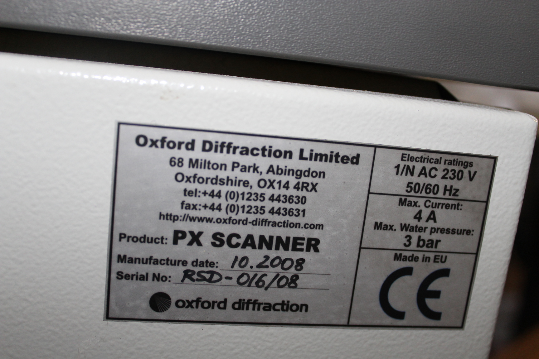 Image of Oxford Diffraction PX Scanner X-Ray Crystallography System Laboratory Imaging 