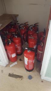 Thumbnail image of Job lot of 64 Various size Fire Extinguishers, Foam, Water, Powder