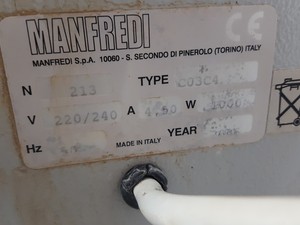 Thumbnail image of Manfredi Tabycast 3C Dental Lab Centrifugal Casting Machine 220/240V 1000W C03C4