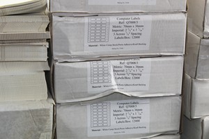 Thumbnail image of Lot of Continuous Computer Labels White 89x36mm + 70x36mm