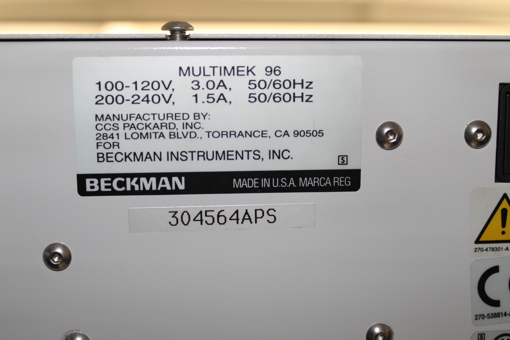Image of 2 x Beckman Coulter Multimek 96 Automated 96-Channel Pipettors + Accessories