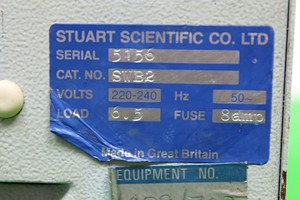 Thumbnail image of Stuart Scientific Laboratory Water Bath Model SWB