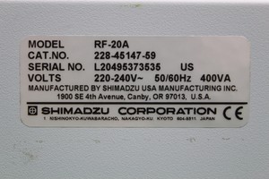 Thumbnail image of Shimadzu Prominence Fluorescence Detector RF-20A Laboratory Equipment HPLC