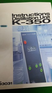 Thumbnail image of Buchi Water Distillation Unit K-350 With Buchi Glassware, Instructions Titration