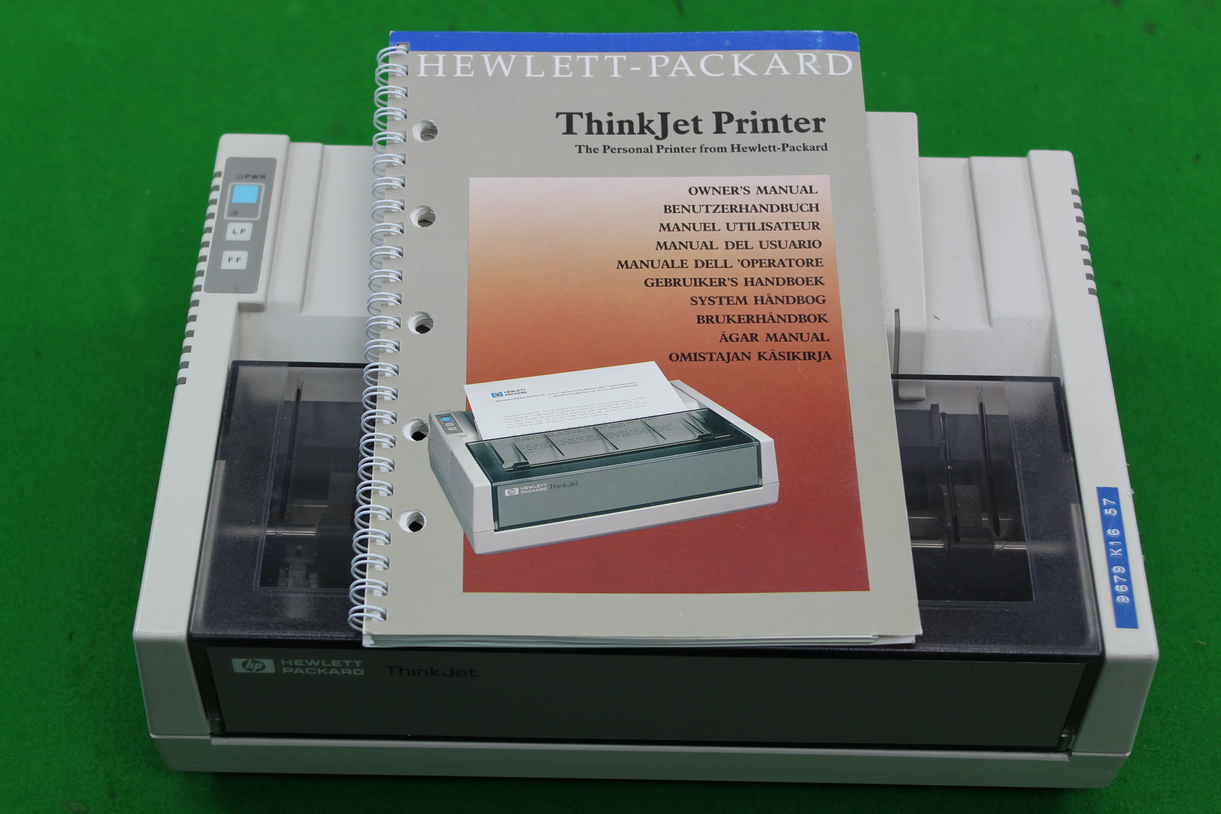 Image of Hewlett-Packard ThinkJet Printer Model 2225AU +Original HP 0225-90031 Manual
