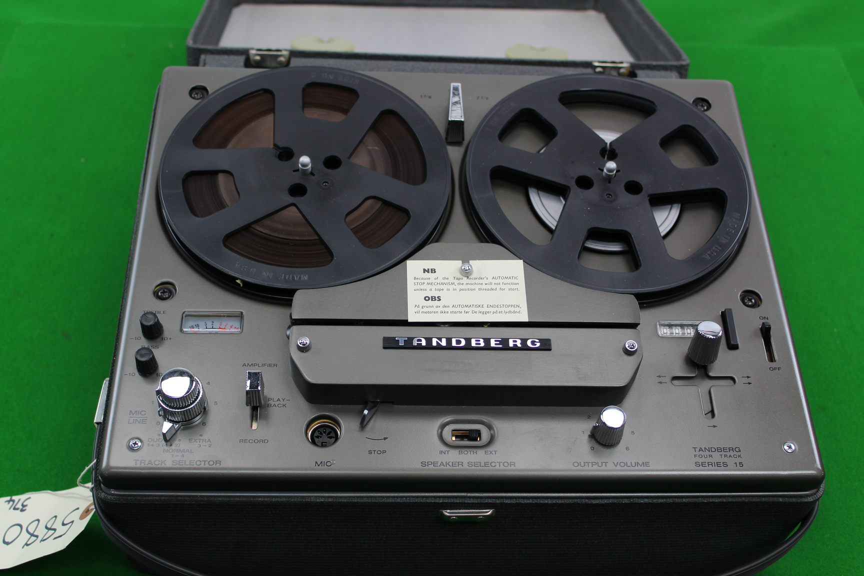 Image of Vintage Tandberg Four Track Series 15 Reel to Reel Tape Recorder Fantastic Cond.