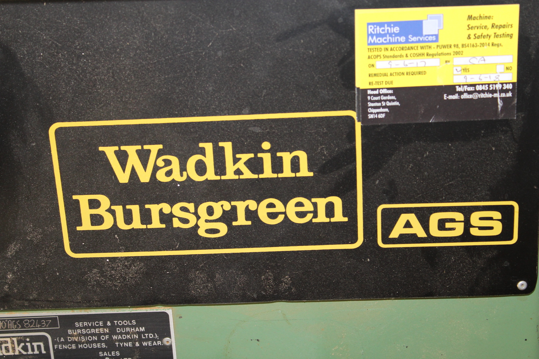 Image of Woodwork Workshop Wadkin Bursgreen AGS Table Saw Tools Metal Wood