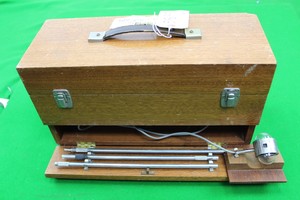 Thumbnail image of Vintage Rare Megatron Spatial Illumination Meter Lab Equipment in Wooden Case
