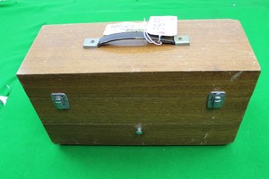 Thumbnail image of Vintage Rare Megatron Spatial Illumination Meter Lab Equipment in Wooden Case