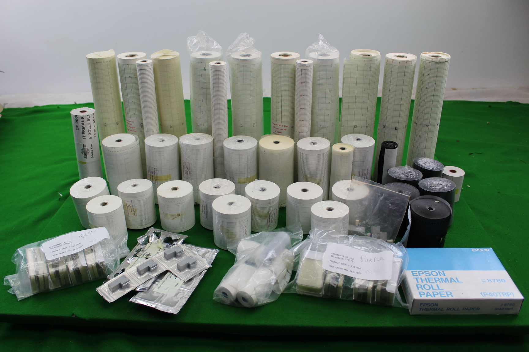 Image of Large Quantity of Printer Recording Paper Thermal Roll Paper Bruel & Kjaer Epson