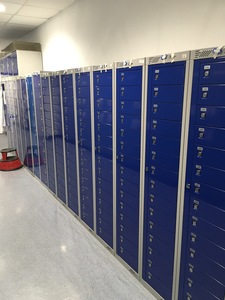 Thumbnail image of Set of 6, 15-Door Garment Lockers + Keys & Master, Uniform, Germ Guard, Lab Coat