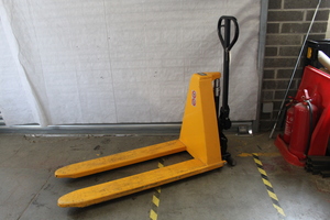 Thumbnail image of GS High Lift Pallet Truck Capacity 1000KG Stabilise Wheels Fork Manual Lift  