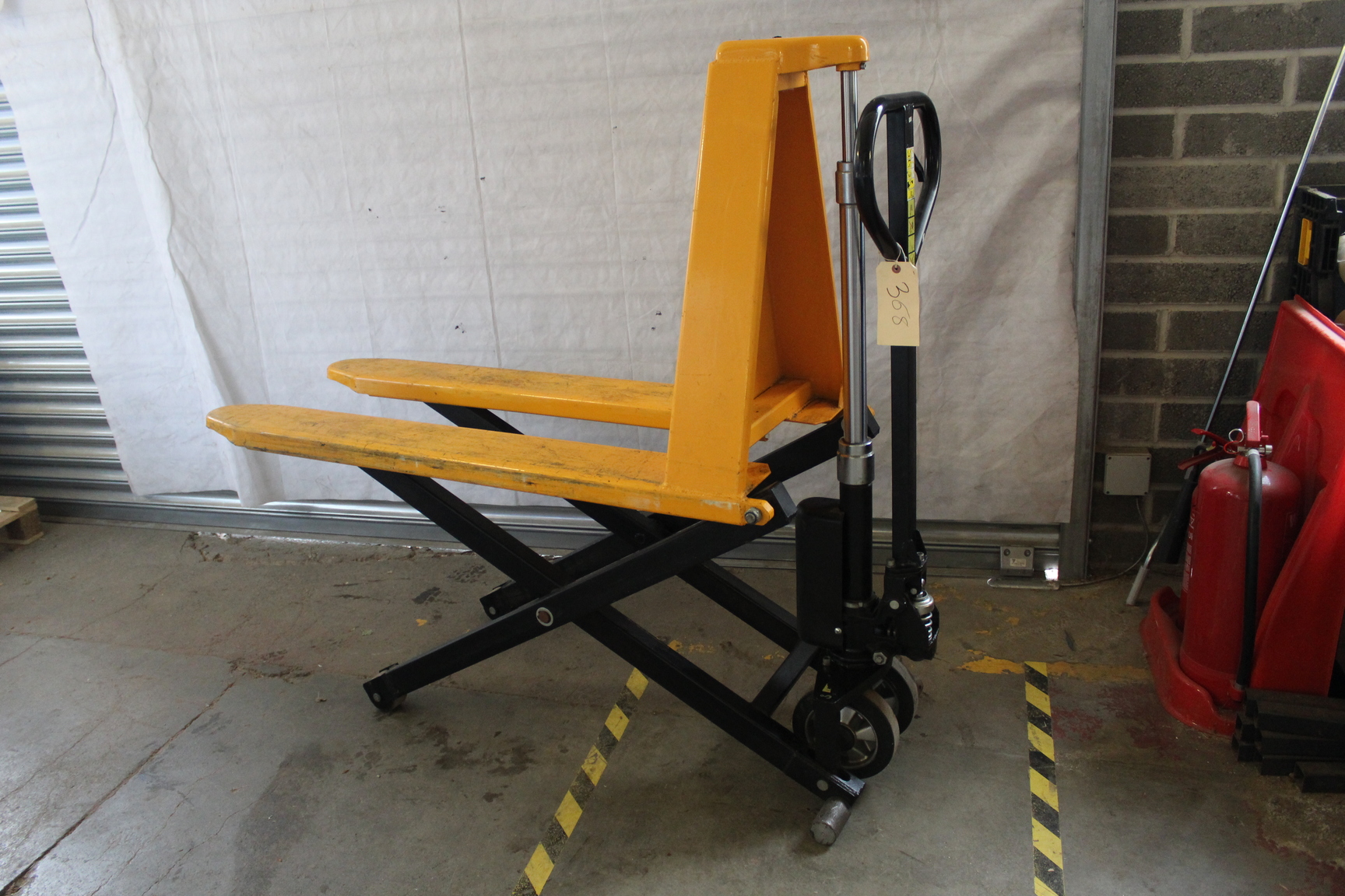 Image of GS High Lift Pallet Truck Capacity 1000KG Stabilise Wheels Fork Manual Lift  
